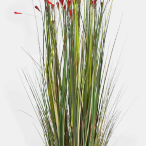 Graminée à feurs rouges artificielle