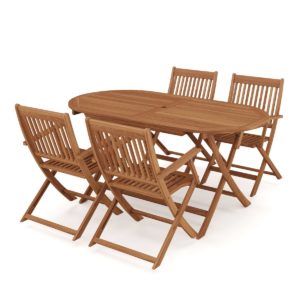 Table en bois avec 4 chaises