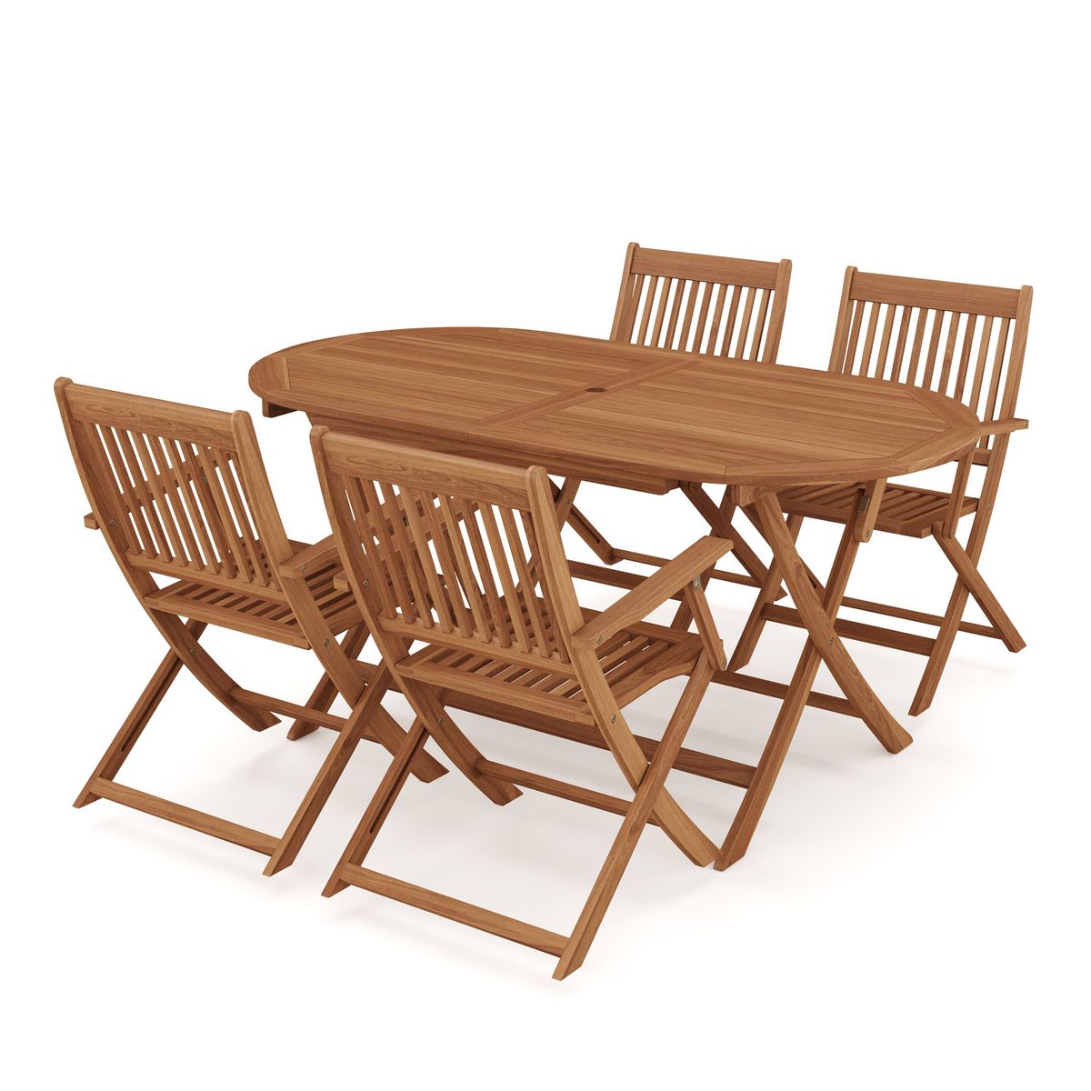 Table en bois avec 4 chaises